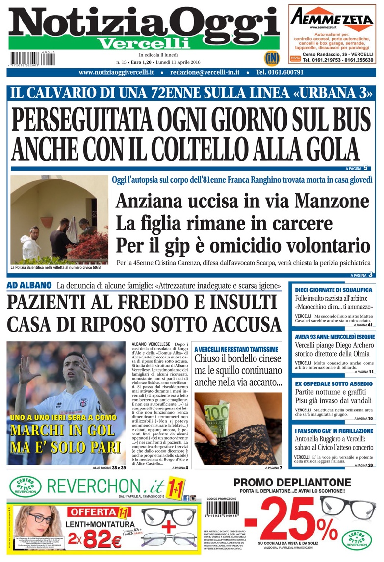 Ecco il numero di Notizia Oggi Vercelli in edicola