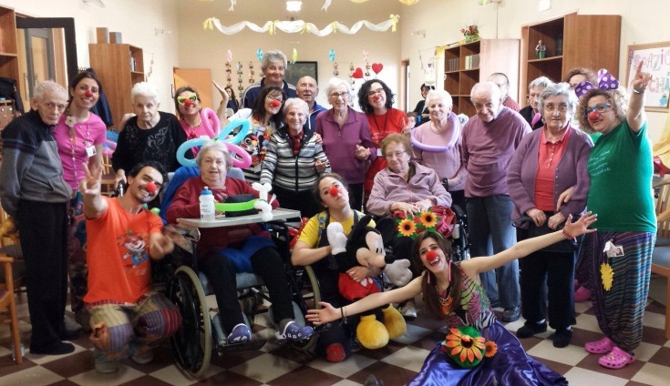 Pagliacci del cuore alla casa di riposo di Prarolo