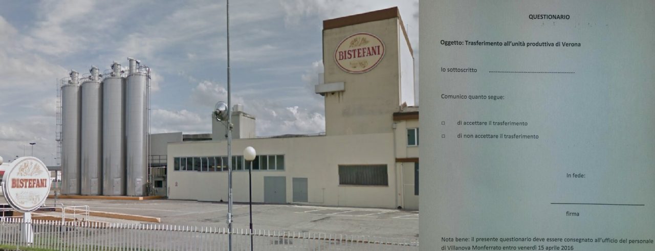 “Ultimatum” di Bauli agli operai Bistefani