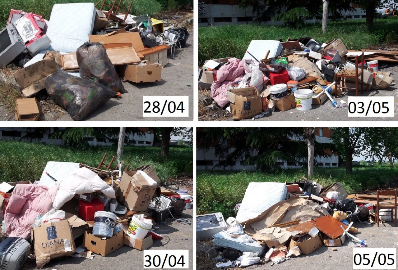 Via Egitto: cassonetti svuotati, resta la discarica