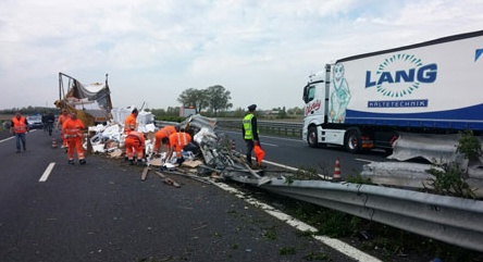 Incidente tra mezzi pesanti. Chiuso un tratto della A4