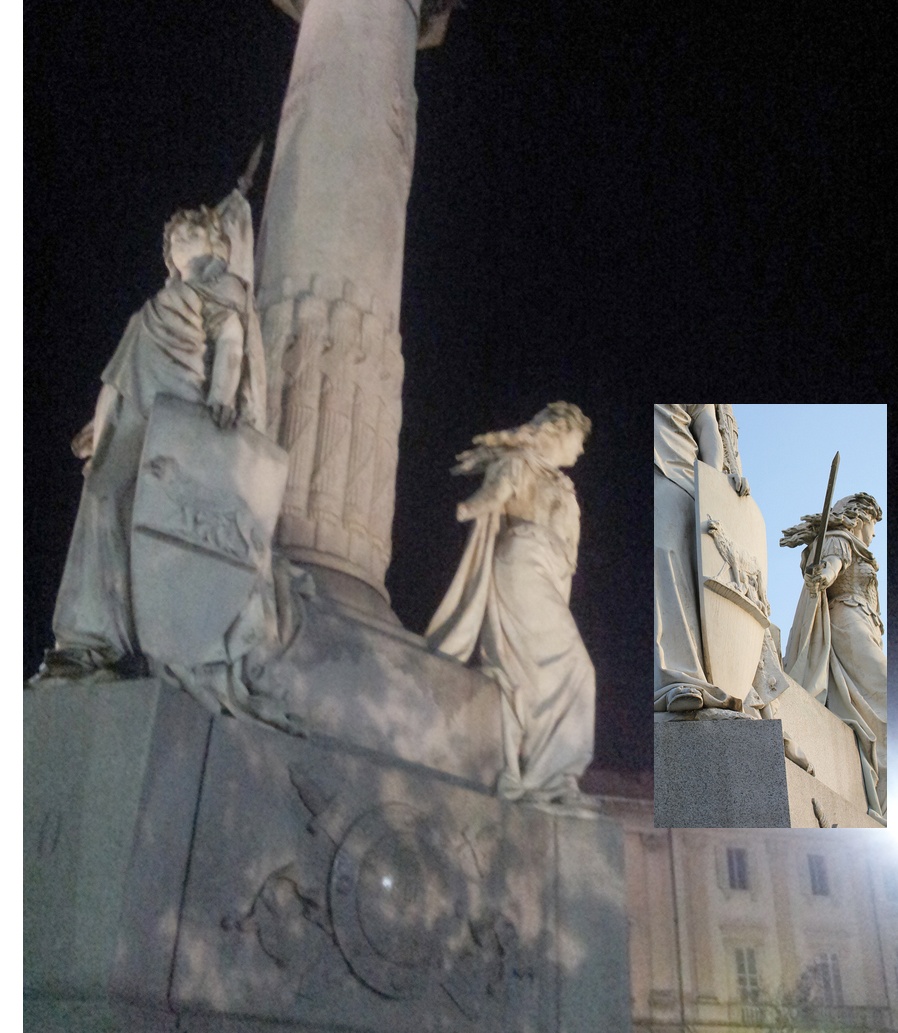 Statua in piazza Pajetta senza braccio da tre anni