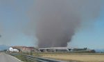 Fiamme nella campagna di Ponzana