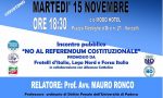 POLITICA; questa sera Fratelli d'Italia, Lega Nord e Forza Italia per gridare "io voto No"
