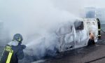 CRONACA: Incendio di un furgone in autostrada