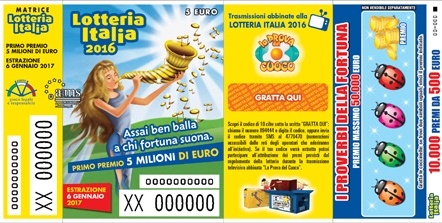 Lotteria Italia 2016: l’elenco completo dei biglietti vincenti