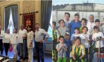 VERCELLI: gli amici, in Comune, con i bimbi dell'Amatori. Che giornata per Daniel Martinazzo!