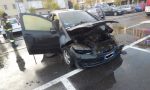 Auto incendiata al parcheggio Pisu di Vercelli