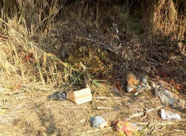 Discarica nascosta in via Gorizia