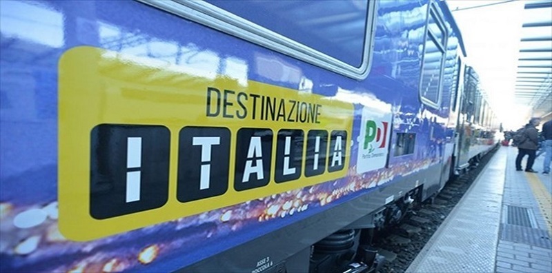 Renzi a Vercelli con il suo treno