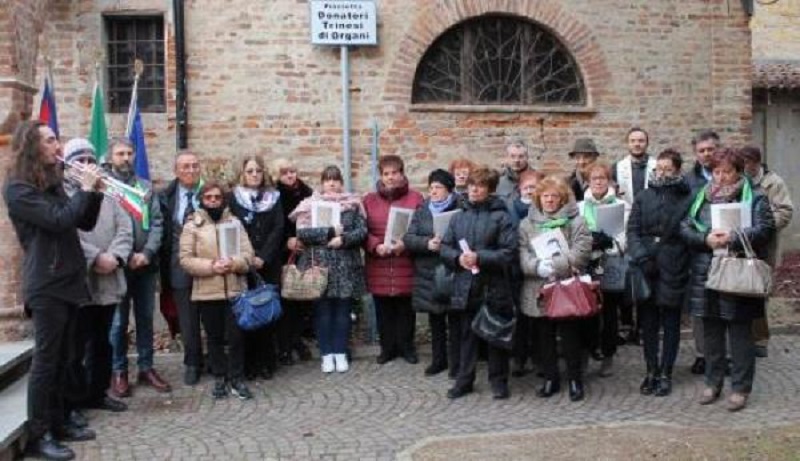 Donatori organi Trino dedica loro una piazza
