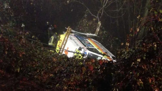 Ambulanza nella scarpata muore il paziente trasportato