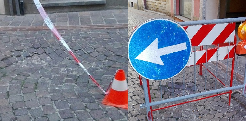 Piccole voragini crescono in via Foa
