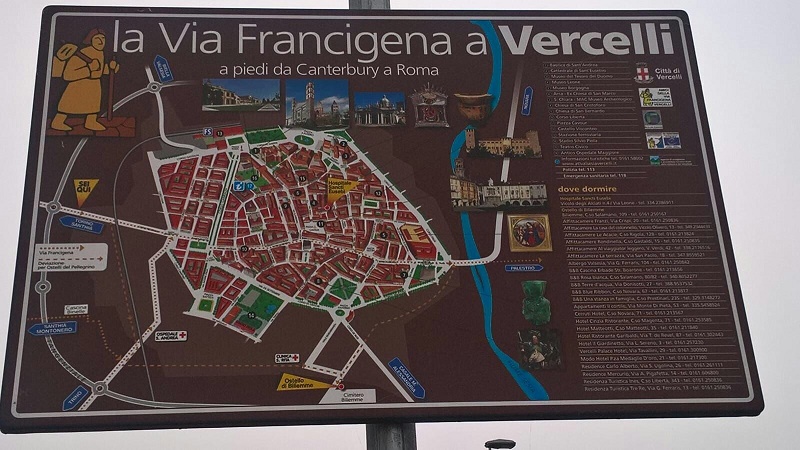 Via Francigena nuovi cartelli in città