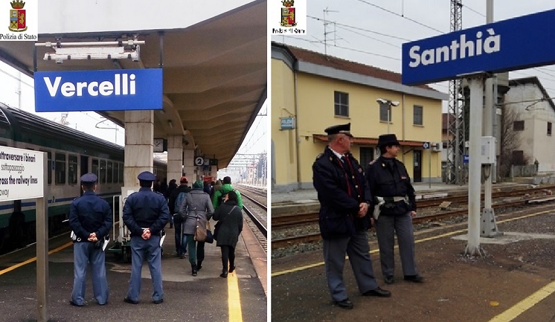 Polfer Vercelli-Santhià arrestati latitanti e sequestrata droga