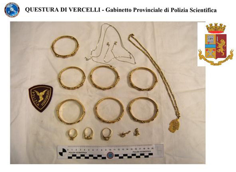 Polfer Vercelli recupera oro rubato