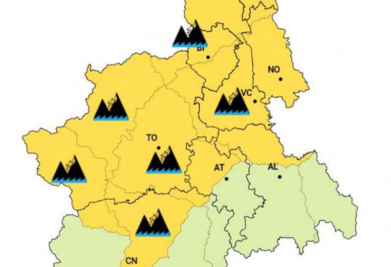 Allerta gialla temporali anche sul Vercellese