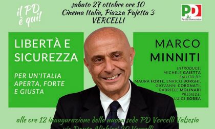 Evento Pd: l'ex ministro Minniti a Vercelli