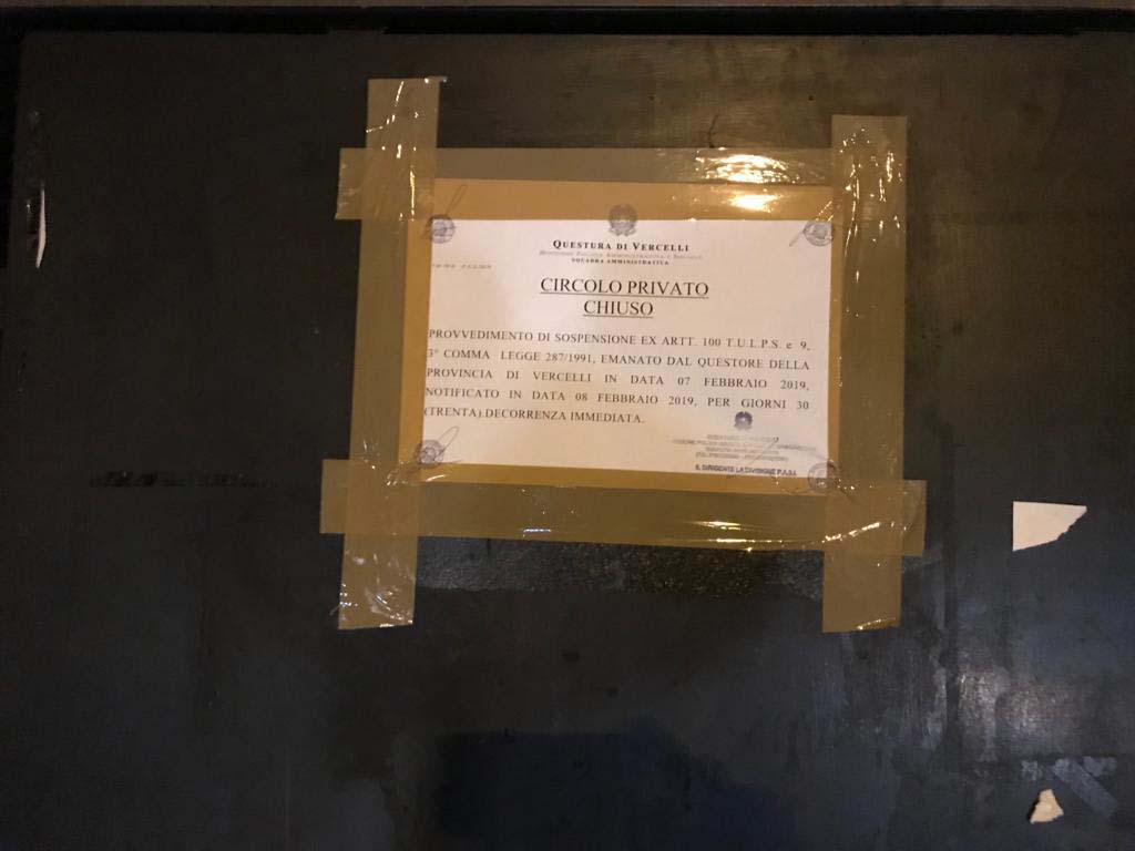 Area ex Montefibre: locale chiuso per trenta giorni