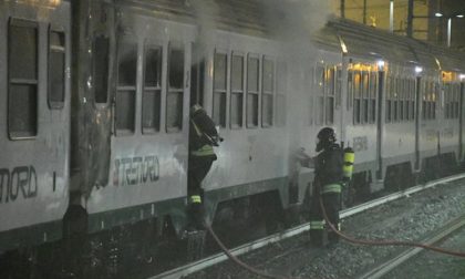 Incendio sul treno a Milano: il video