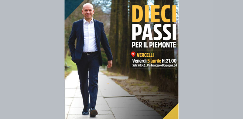 Dieci passi per il Piemonte: serata Cinque Stelle a Vercelli