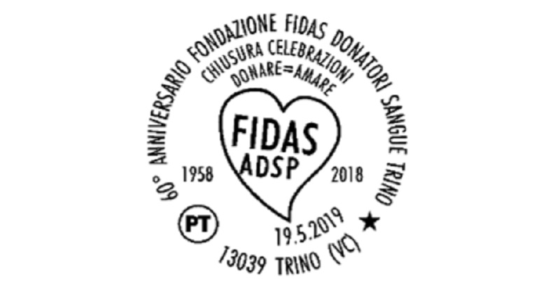 Fidas Trino: annullo postale per i 60 anni