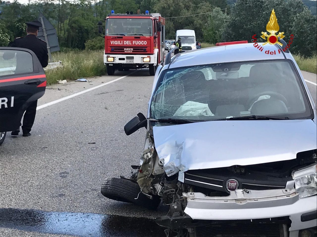 Schianto a Palazzolo: vettura seriamente danneggiata