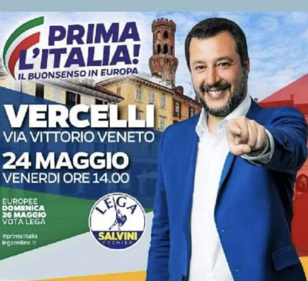 Salvini incontra i vercellesi