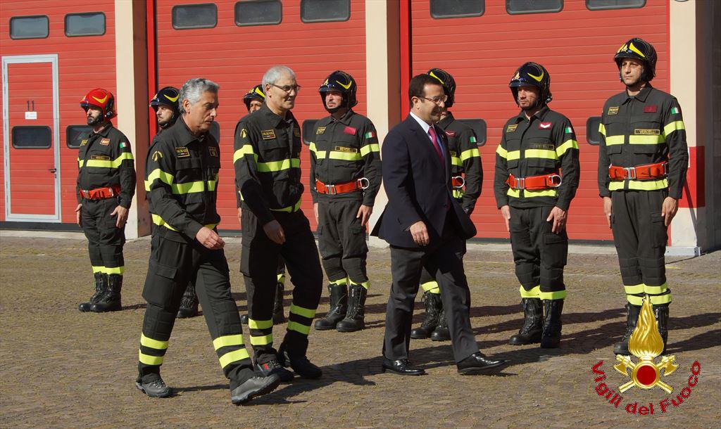 Vigili Fuoco Vercelli: le foto della visita di Candiani