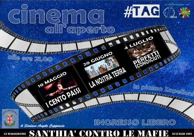 “Santhià contro le mafie”: secondo appuntamento con il cinema all’aperto