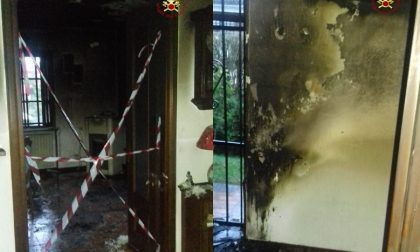 Incendio in alloggio a Serravalle Sesia