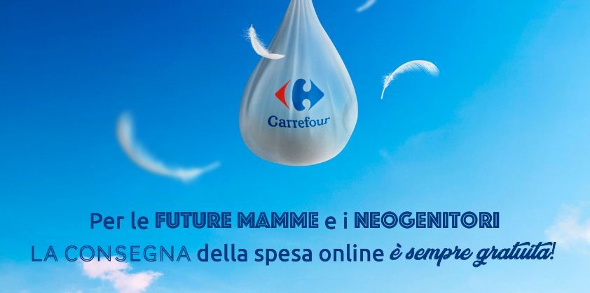 Iniziativa Carrefour: spesa a domicilio per neo genitori