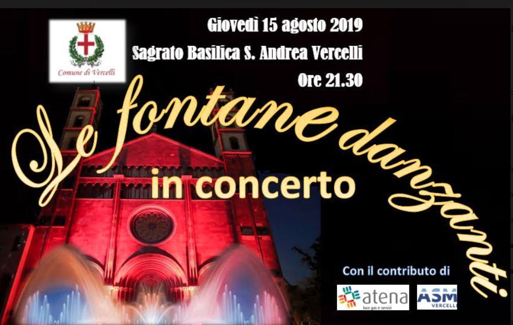 Agosto a Vercelli: serate danzanti aspettando le fontane luminose