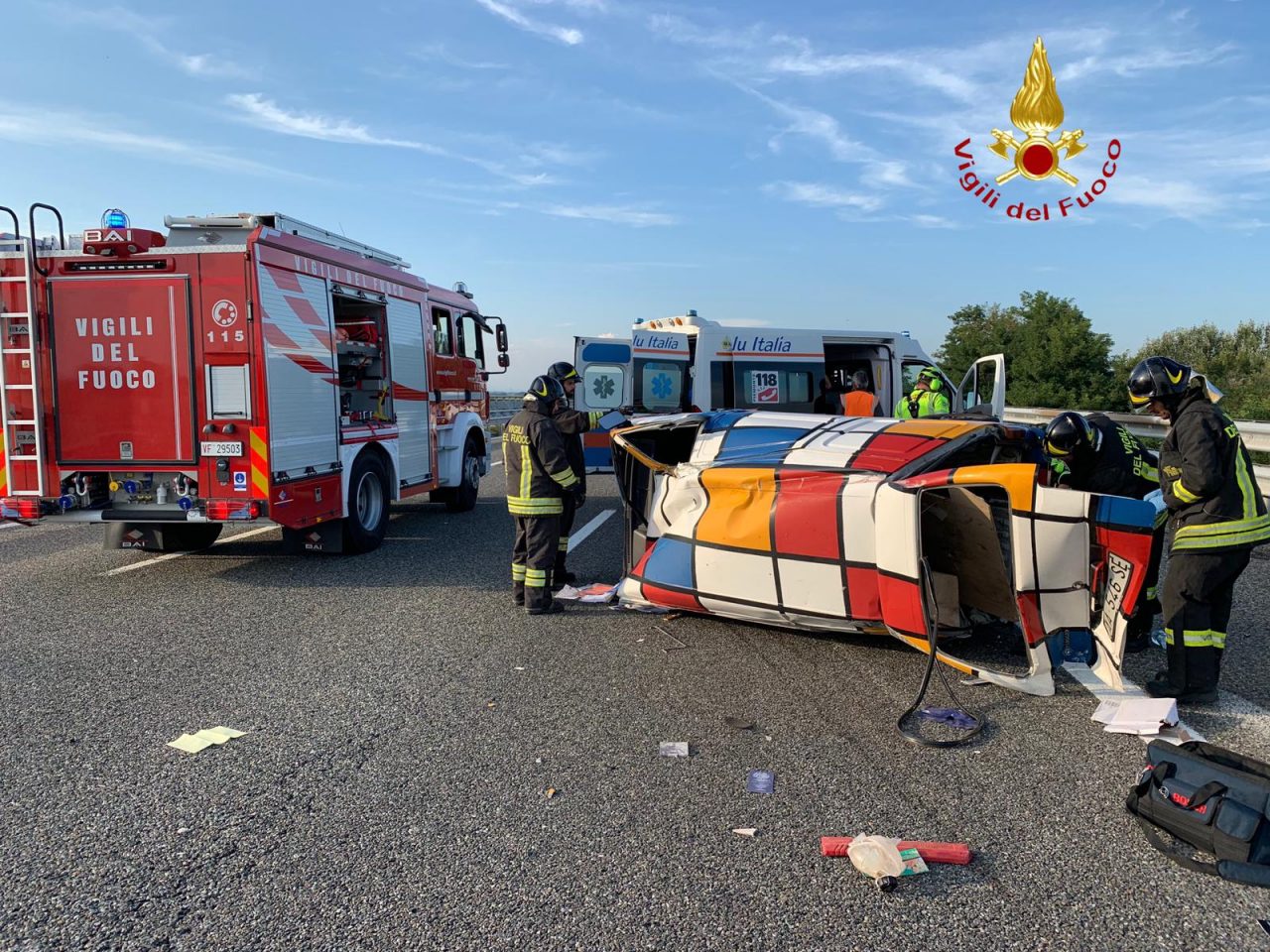 Schianto sull’autostrada A26: tre feriti