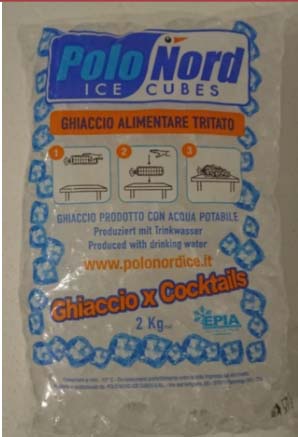 Escherichia coli nel ghiaccio a cubetti prodotto in provincia di Verona