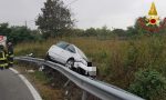 Auto fuori strada tra Cigliano e Rondissone