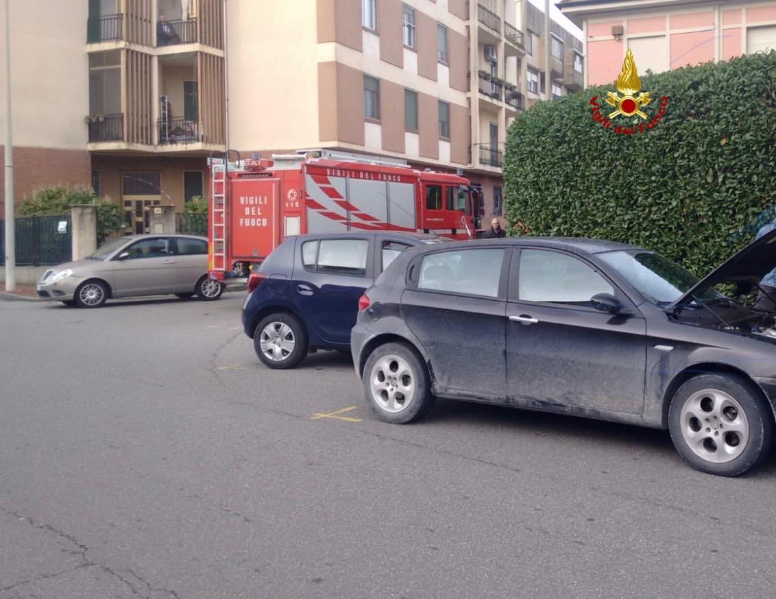 Scontro auto Gpl: Vigili del Fuoco in azione