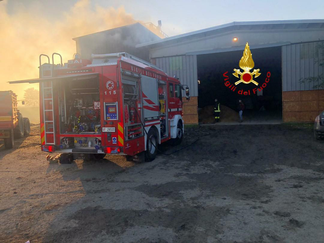 Casanova Elvo: essiccatoio alimentato a gas in fiamme