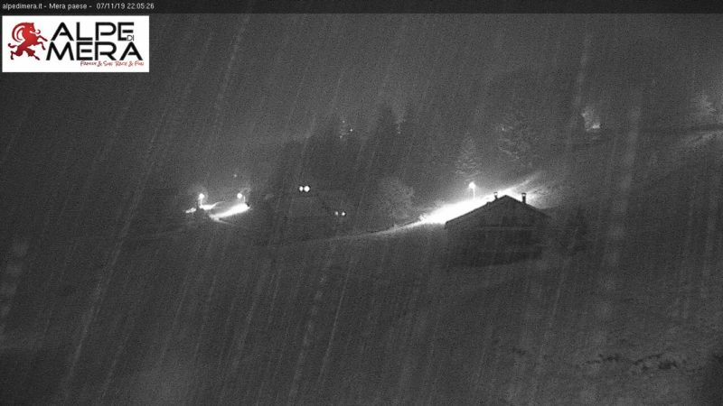 Prima neve in Valsesia: fiocchi dalla serata di giovedì