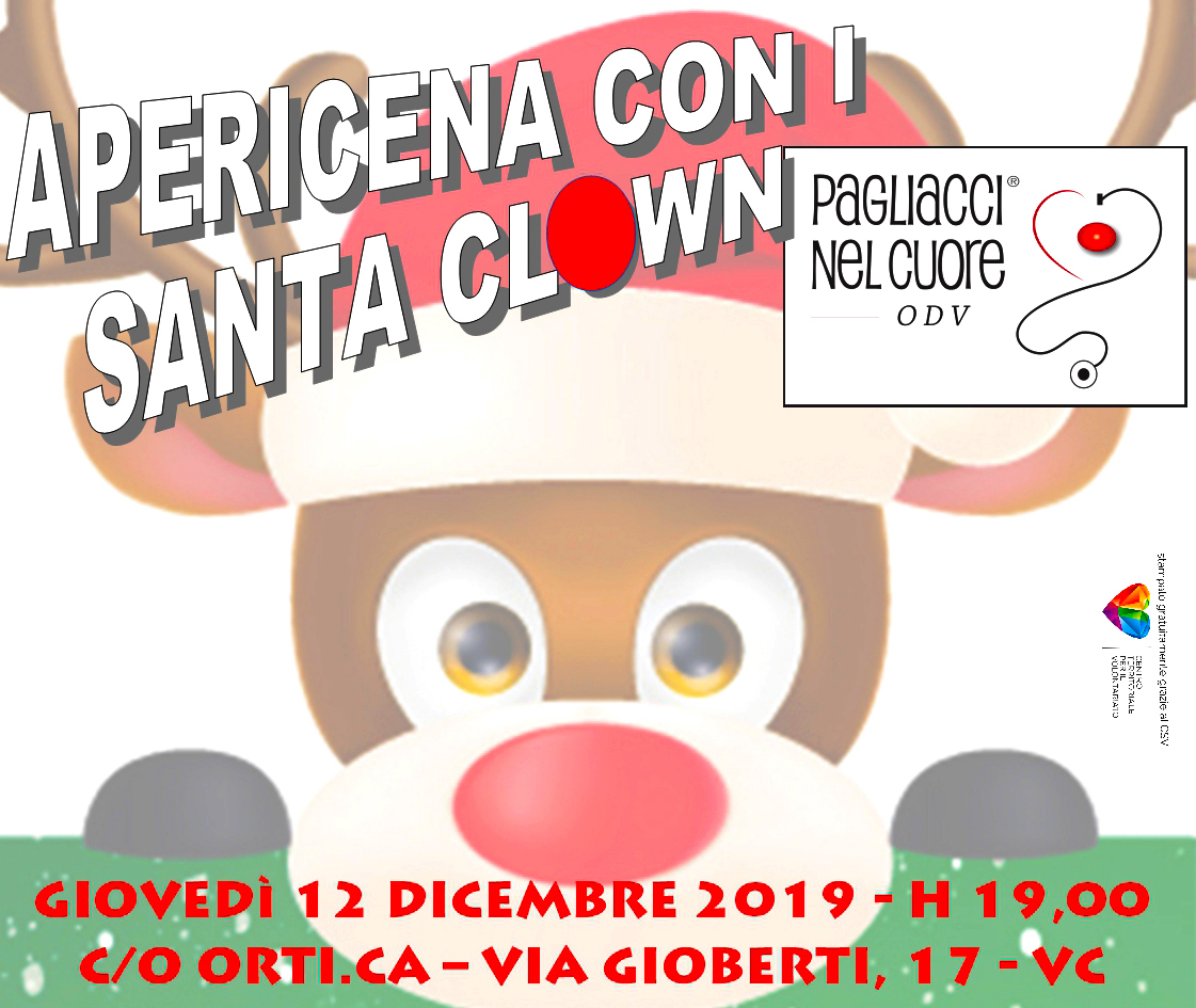 Apericena con i SantaClown benefico è giovedì 12 dicembre