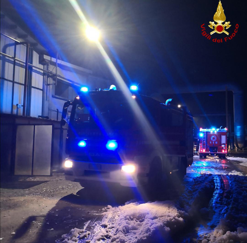 Ghislarengo: incendio all’azienda Scapa
