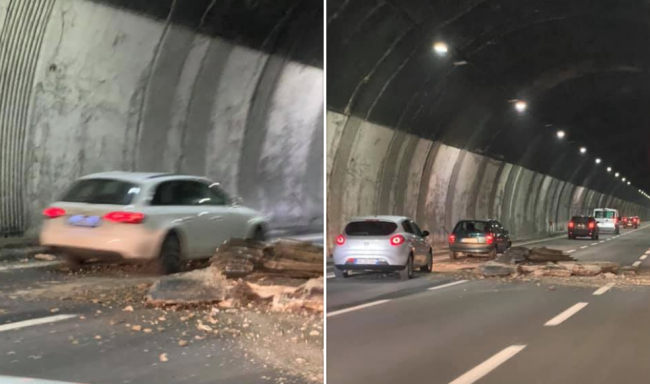 Crollo in galleria sulla A26, nuova emergenza