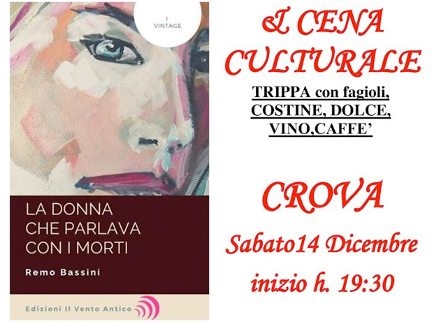 Crova: cena culturale con Remo Bassini