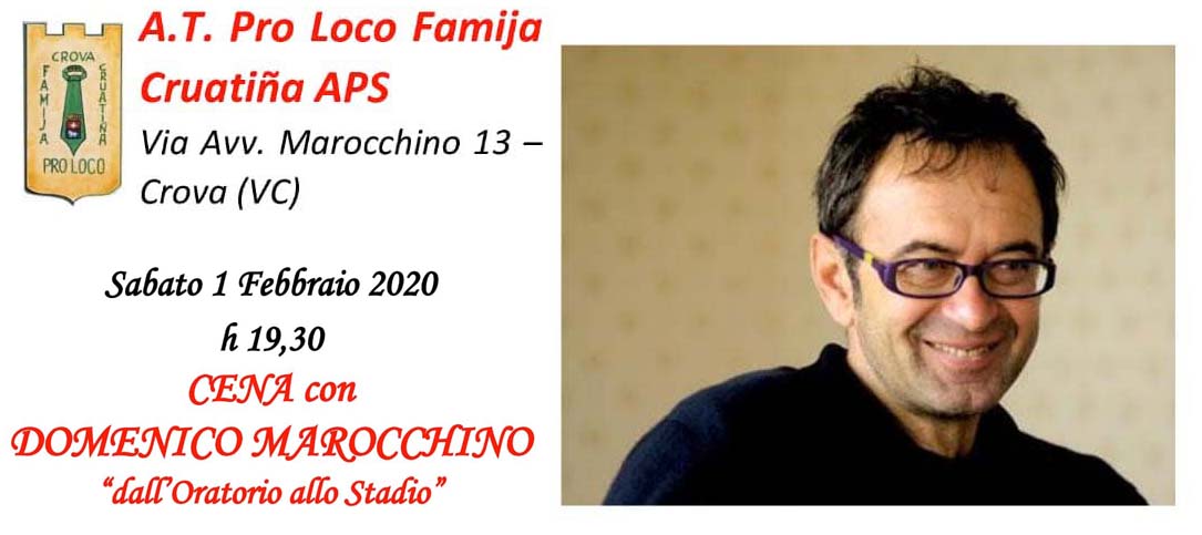 Crova: cena con Domenico Marocchino