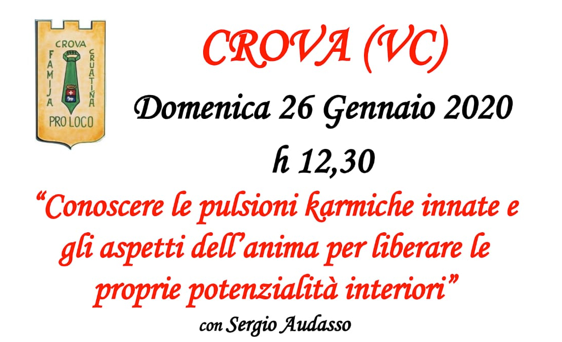 Crova: Sergio Audasso alle domeniche culturali