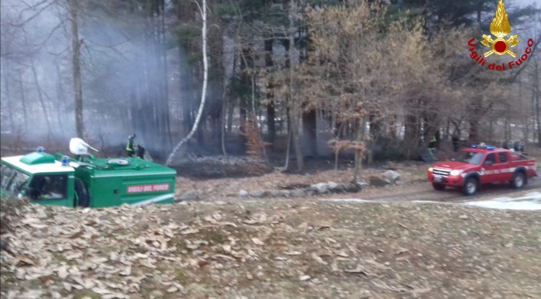 Bosco in fiamme: l’incendio minaccia una casa