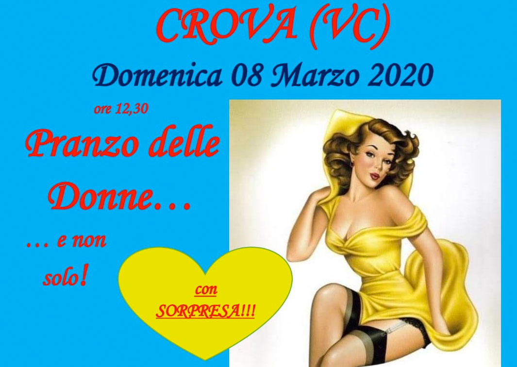 Crova: “Pranzo delle donne… e non solo”