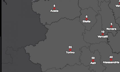Coronavirus: la mappa on line segnala 10 casi a Vercelli