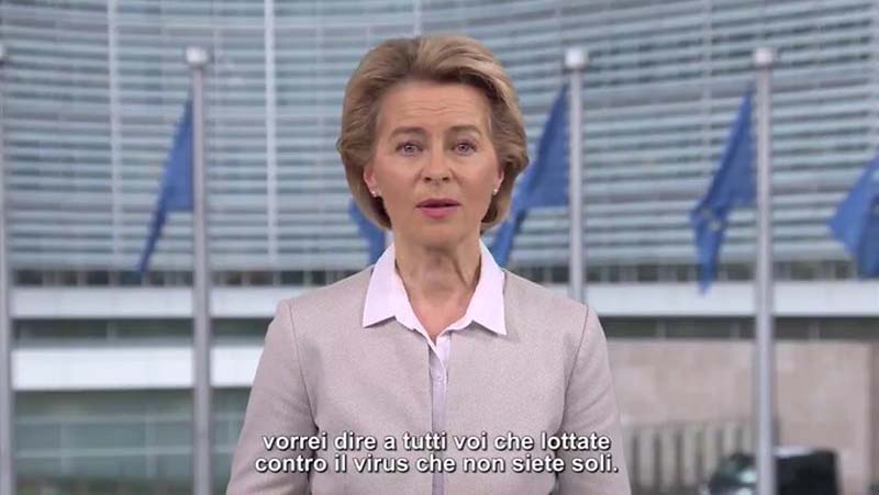 Ursula Von der Leyen: “Siamo tutti italiani”