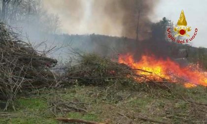 Moncrivello: incendio nelle vicinanze del paese